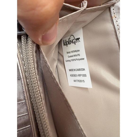 Kipling Felicity Women's Metallic Gold Shoulder Crossbody Bag and Wallet Set - Picture 4 of 13